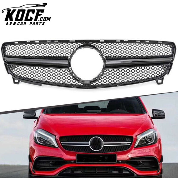 ABS AMG style front bumper honeycomb grille grill mesh for Mercedes Benz W176 A-Class 2016-2018