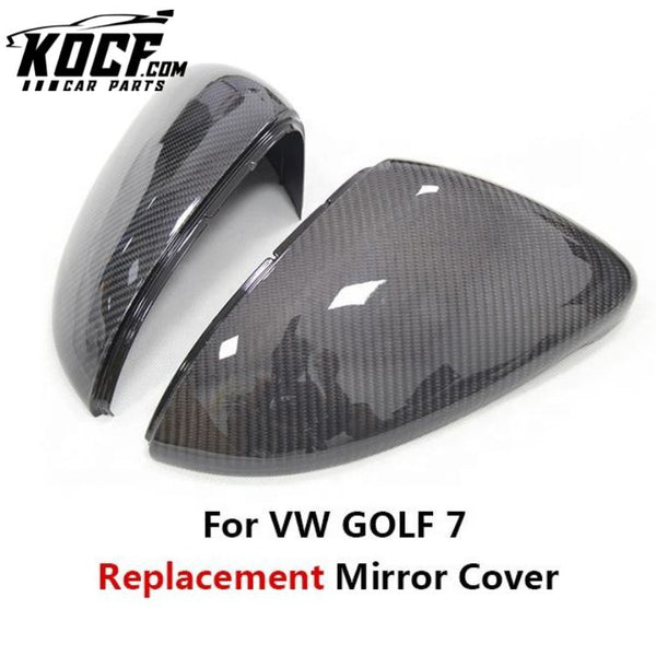 carbon fiber car rear view wing replacement mirror cover for vw golf 7 2012-2017