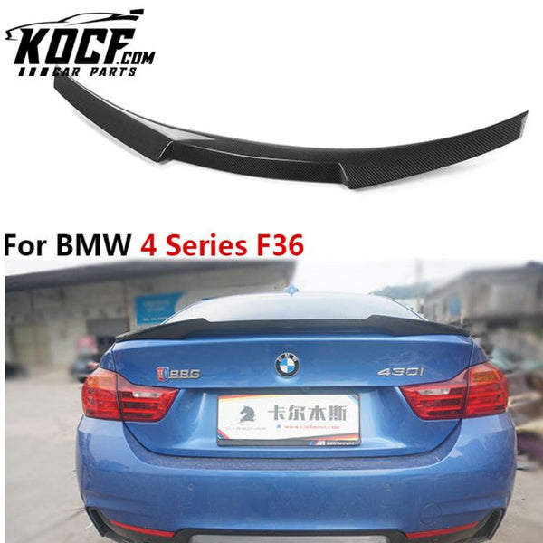 V Type Car Accessories Carbon Fiber Rear Spoiler For BMW F36 2014+