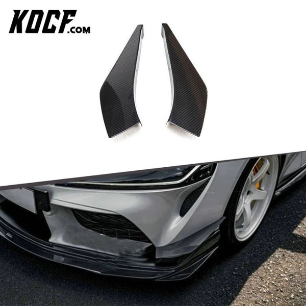 Dry Carbon Fiber Front Bumper Canards For Toyota Supra A90 MK5 2019+