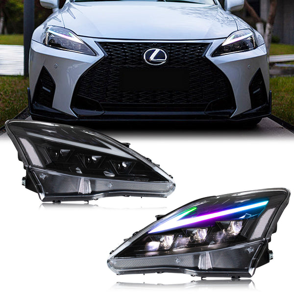 Lexus IS250 IS350 ISF 2006-2013 RGB Headlights Color Changing App Controlled