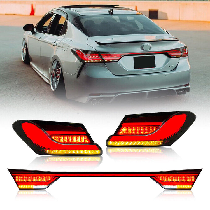 BMW Style Tail Light & Trunk Bar Kit LED Sequential Compatible for 2018-2024 Toyota Camry - VIP Price