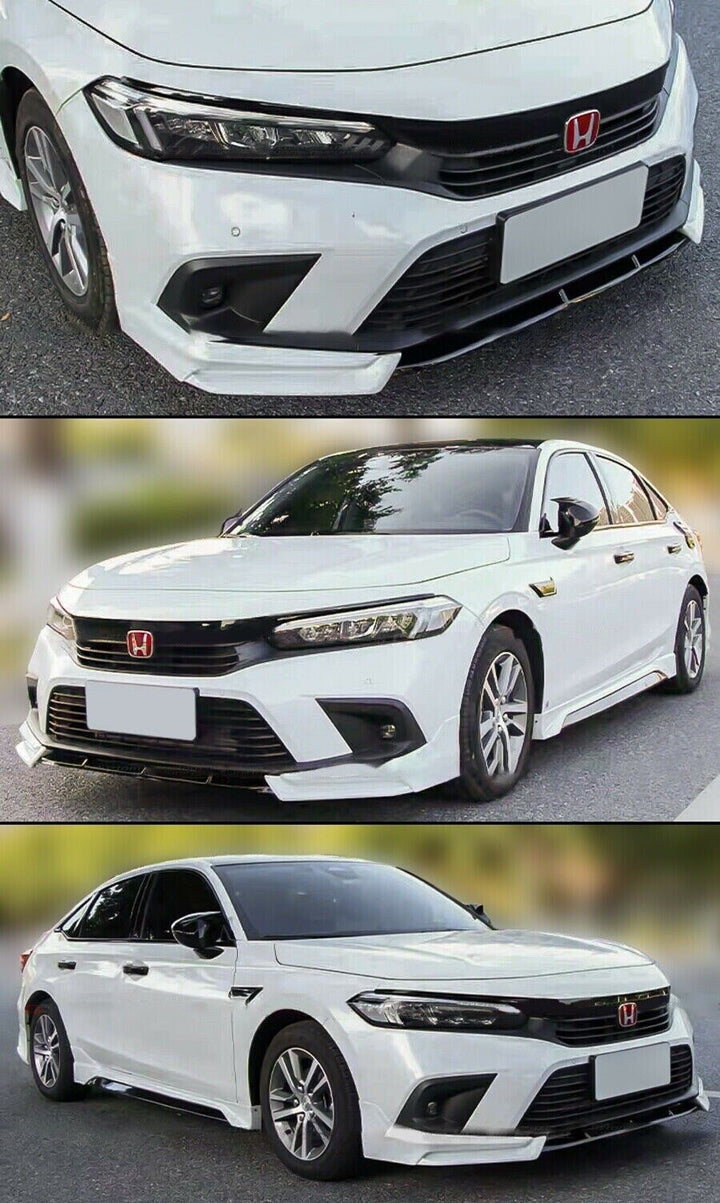 Yofer 3 Piece V1 Front Lip for 11th Gen 2022+ Honda Civic Compatible Front Bumper Body Kit Lip