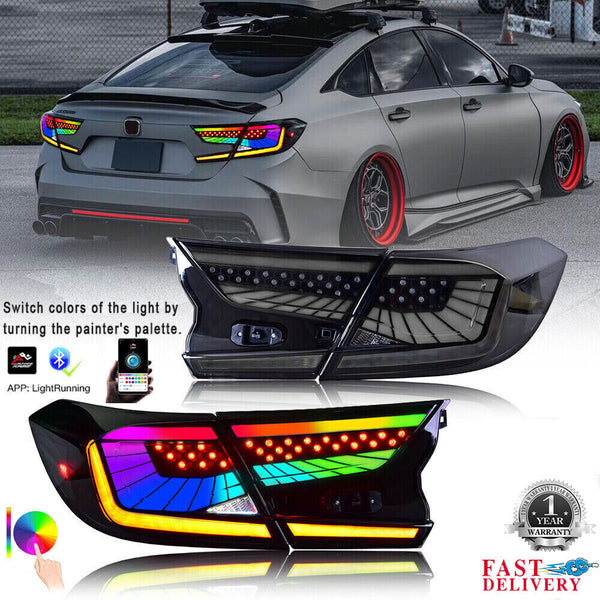 X Gen Honda Accord RGB Taillights Color Changing App Controlled 2018-2021 Honda Accord