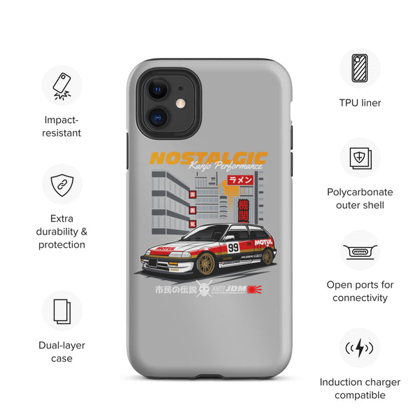 Nostalgic Kanjo Osaka Premium Car Culture iPhone Case